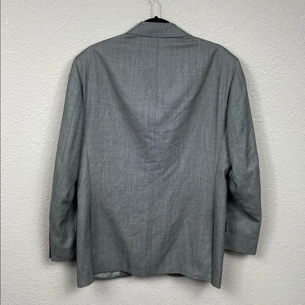 NWT Abla Italy Gray Patterned Wool Suit Blazer Pants Formal Business IT 52